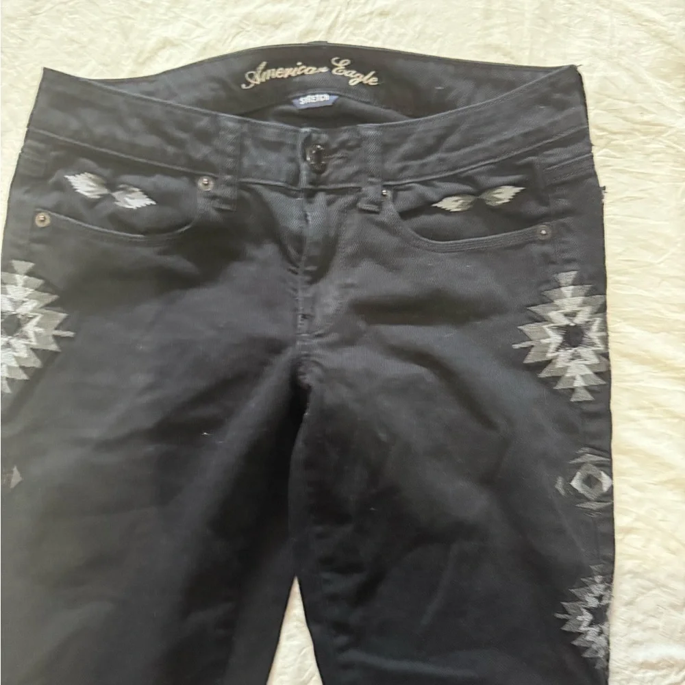 American Eagle Outfitters Black Straight Leg Jeans